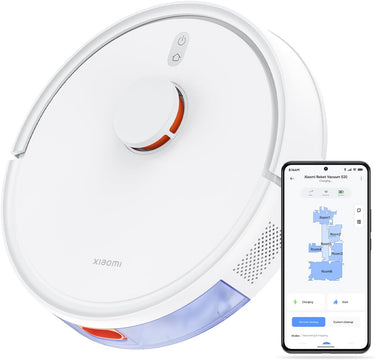 XIAOMI Robot Vacuum S20 - Robot Aspirador y fregasuelos con Sistema Inteligente de navegación láser (LDS), succión de 5000 Pa, rutas de Limpieza en Zigzag, Blanco (Versión ES)